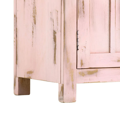 Credenza Rosa Chiaro 110x35x70 cm in Legno Massello di Mango - homemem39