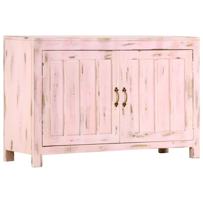 Credenza Rosa Chiaro 110x35x70 cm in Legno Massello di Mango - homemem39