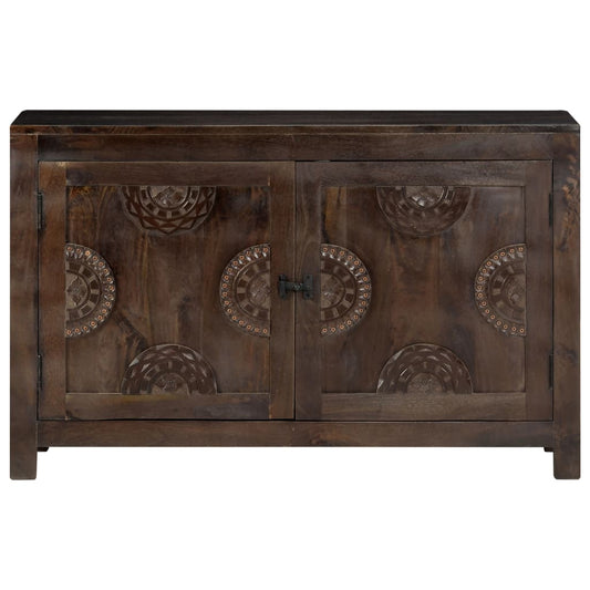 Credenza con Design Intagliato 110x35x70 cm in Legno di Mango