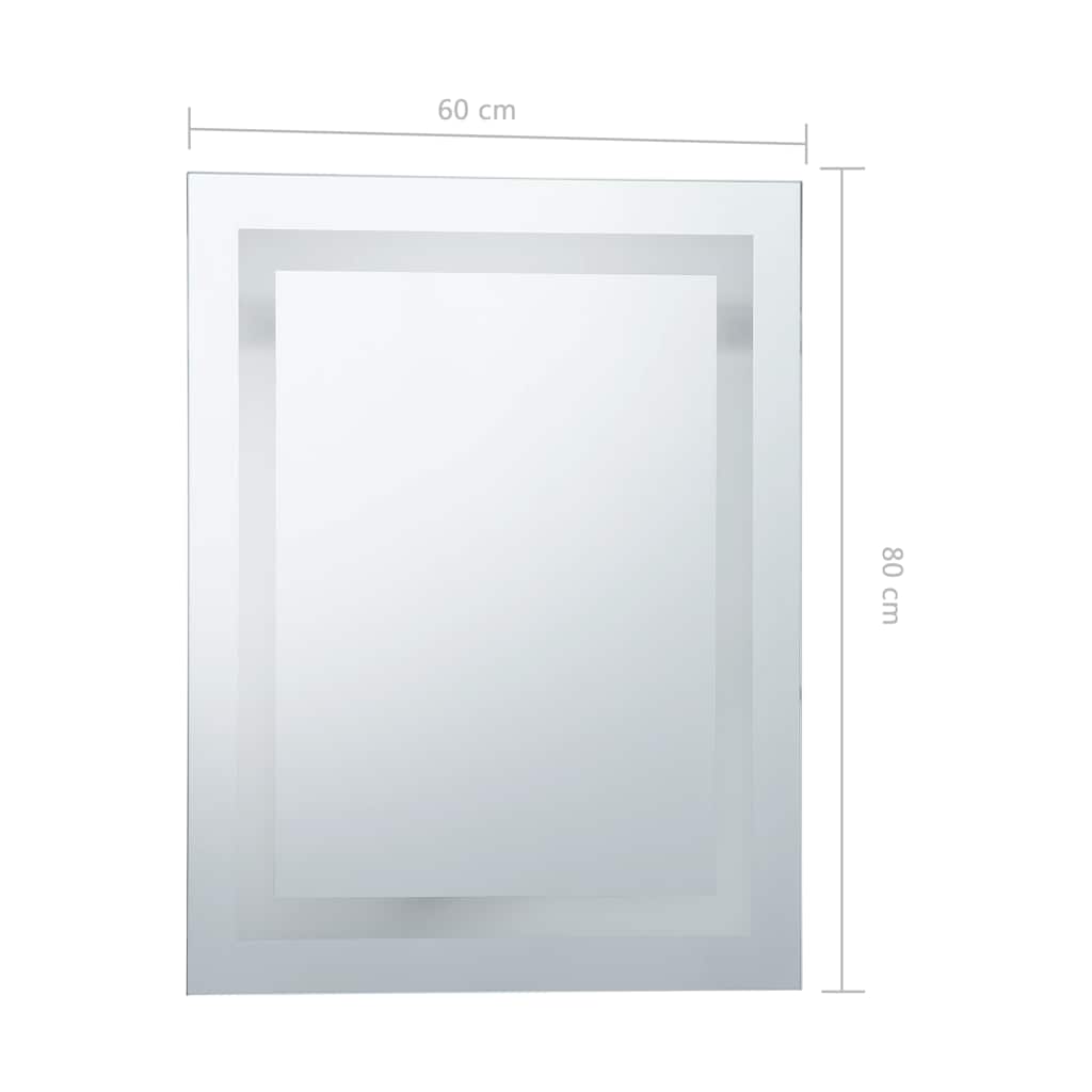 Specchio LED da Bagno con Sensore Tattile 60x80 cm | homemem39
