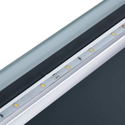 Specchio LED Bagno con Sensore Tattile Schermo Orario 100x60cm - homemem39