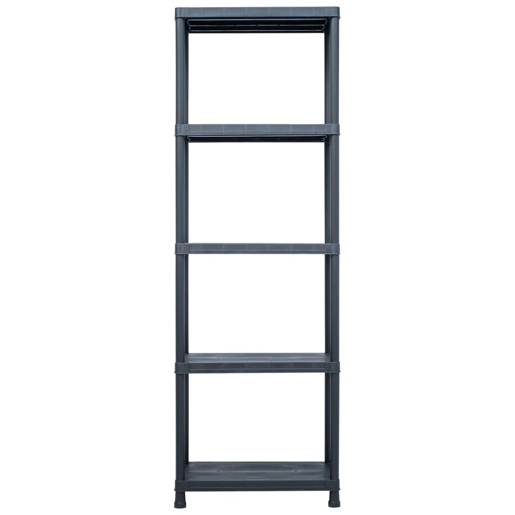 Scaffale Nero 125 kg 60x30x180 cm in Plastica - homemem39