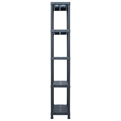 Scaffale Nero 125 kg 60x30x180 cm in Plastica - homemem39