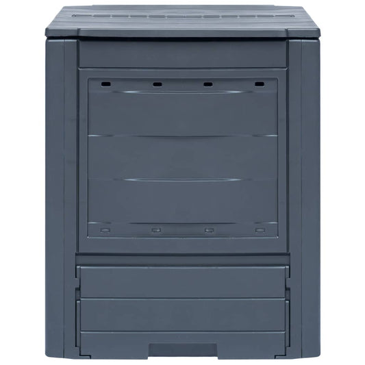 Compostiera da Giardino 60x60x73 cm 260 L Grigia - homemem39