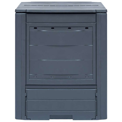 Compostiera da Giardino 60x60x73 cm 260 L Grigia