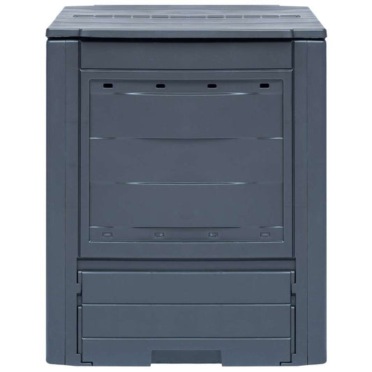 Compostiera da Giardino 60x60x73 cm 260 L Grigia