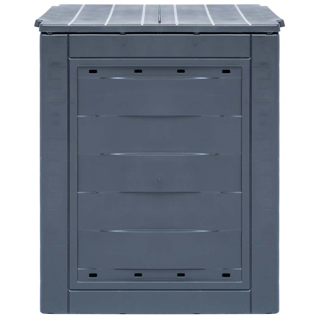 Compostiera da Giardino 60x60x73 cm 260 L Grigia