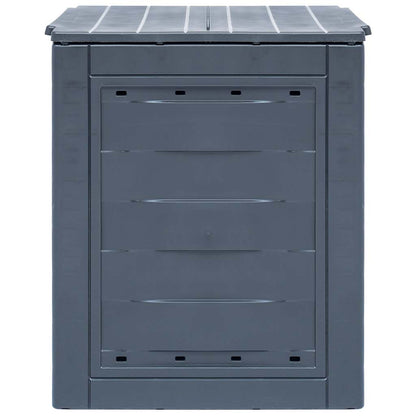 Compostiera da Giardino 60x60x73 cm 260 L Grigia