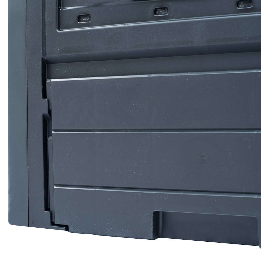 Compostiera da Giardino 60x60x73 cm 260 L Grigia