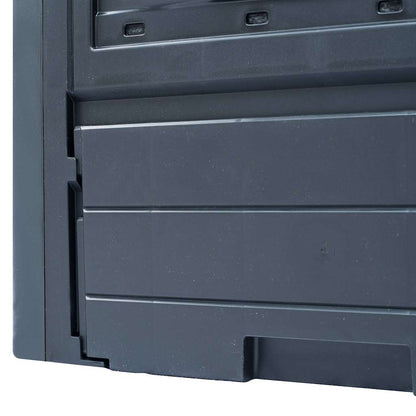 Compostiera da Giardino 60x60x73 cm 260 L Grigia