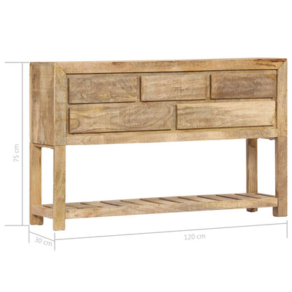 Credenza 120x30x75 cm Legno Massello di Mango - homemem39