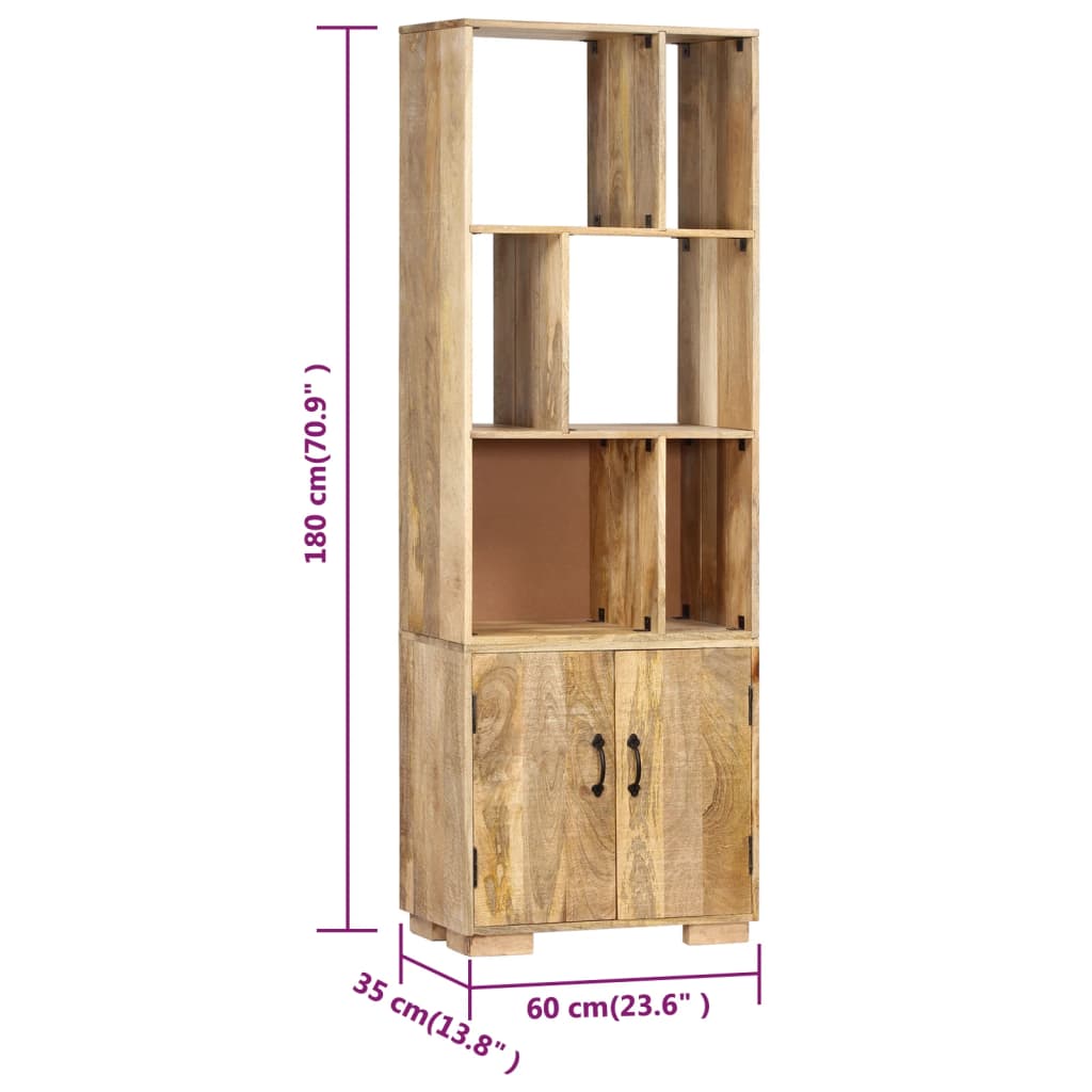 Libreria 60x35x180 cm in Legno Massello di Mango | homemem39