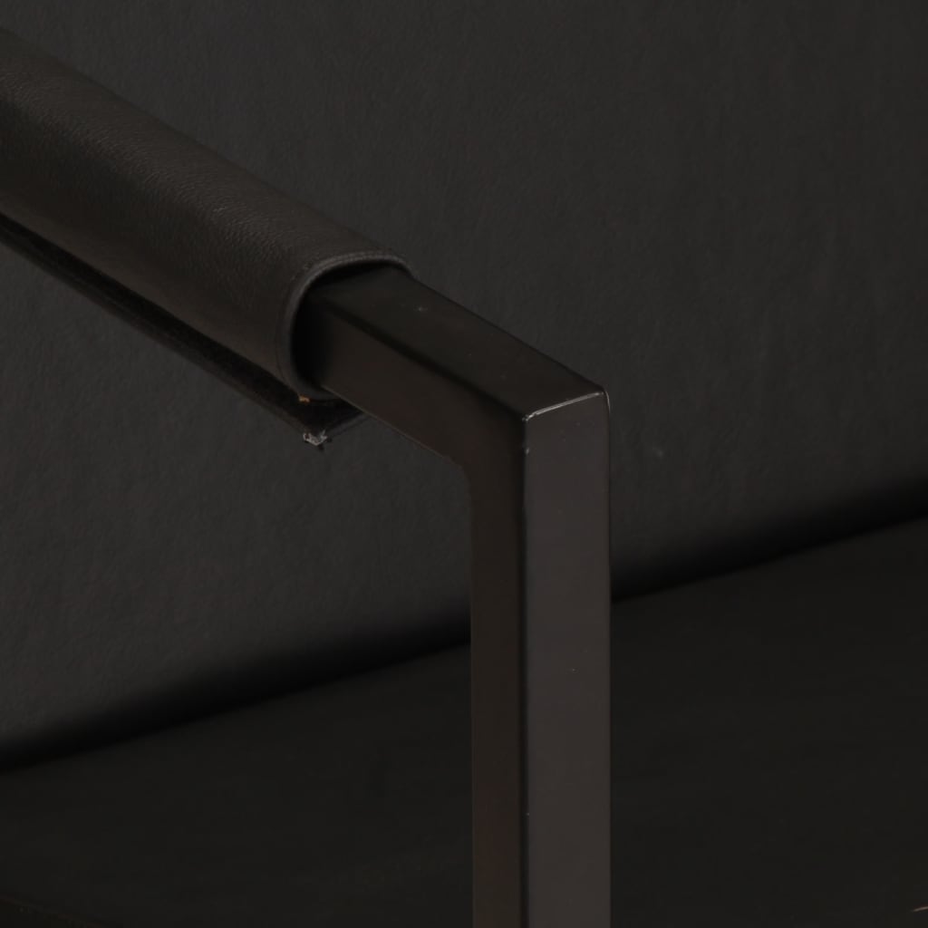 Poltrona Nera in Vera Pelle - homemem39