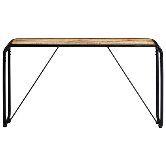 Tavolo Consolle 140x35x76 cm in Legno Massello di Mango Grezzo - homemem39
