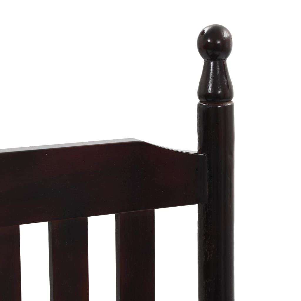 Sedia a Dondolo con Seduta Curva Marrone in Legno di Pioppo | homemem39