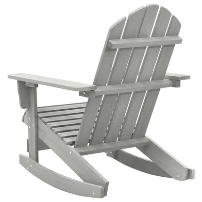 Sedia a Dondolo da Giardino in Legno Grigio