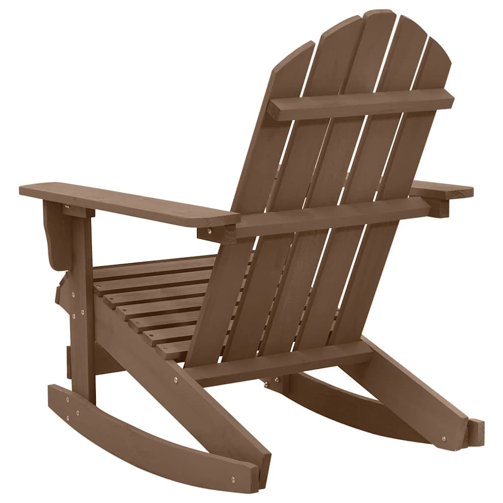 Sedia a Dondolo da Giardino in Legno Marrone | homemem39