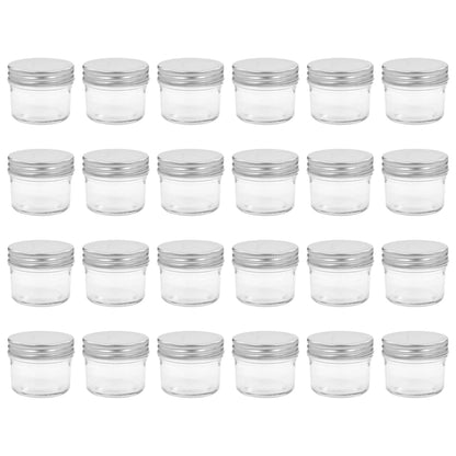 Vasi per Marmellata in Vetro Coperchio Argento 24 pz 110 ml - homemem39