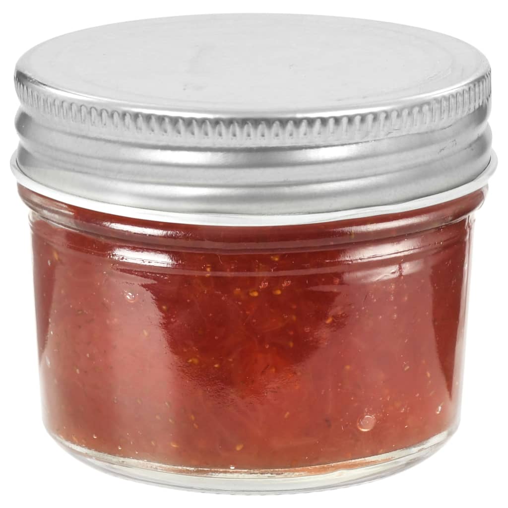 Vasi per Marmellata in Vetro Coperchio Argento 24 pz 110 ml - homemem39
