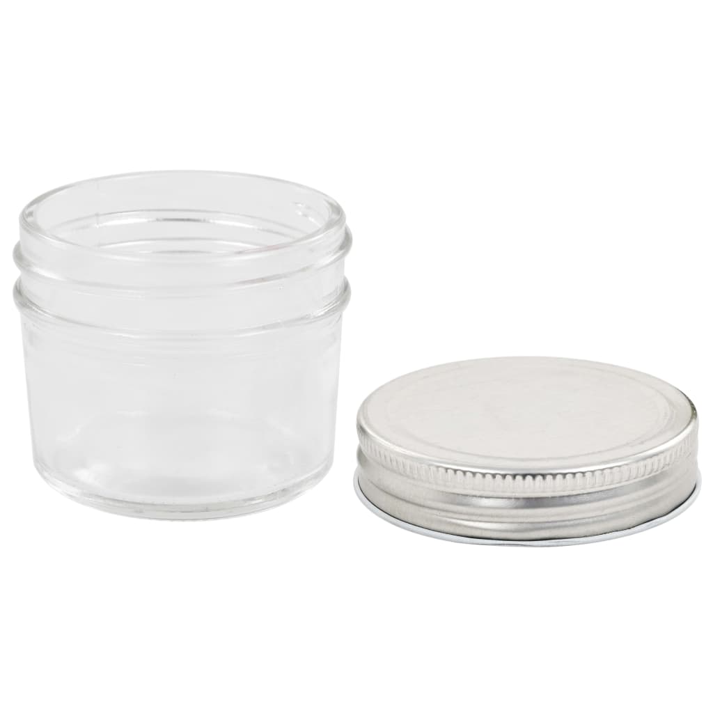 Vasi per Marmellata in Vetro Coperchio Argento 24 pz 110 ml - homemem39