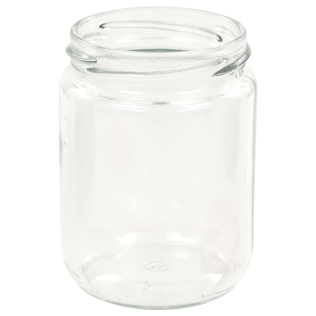 Vasi Marmellata in Vetro Coperchio Bianco e Rosso 96 pz 230 ml - homemem39