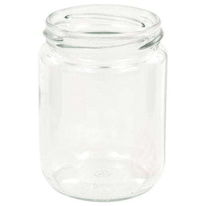 Vasi Marmellata in Vetro Coperchio Bianco e Rosso 96 pz 230 ml - homemem39