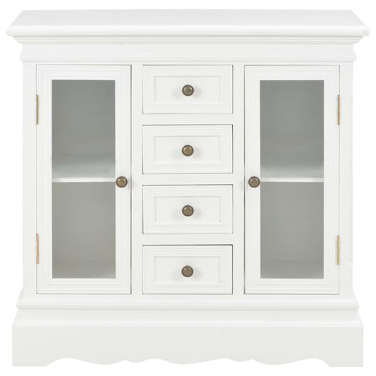 Credenza Bianca 70x28x70 cm in Legno Massello di Pino - homemem39