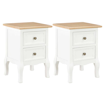 Comodini Bianchi 2 pz 35x30x49 cm in MDF