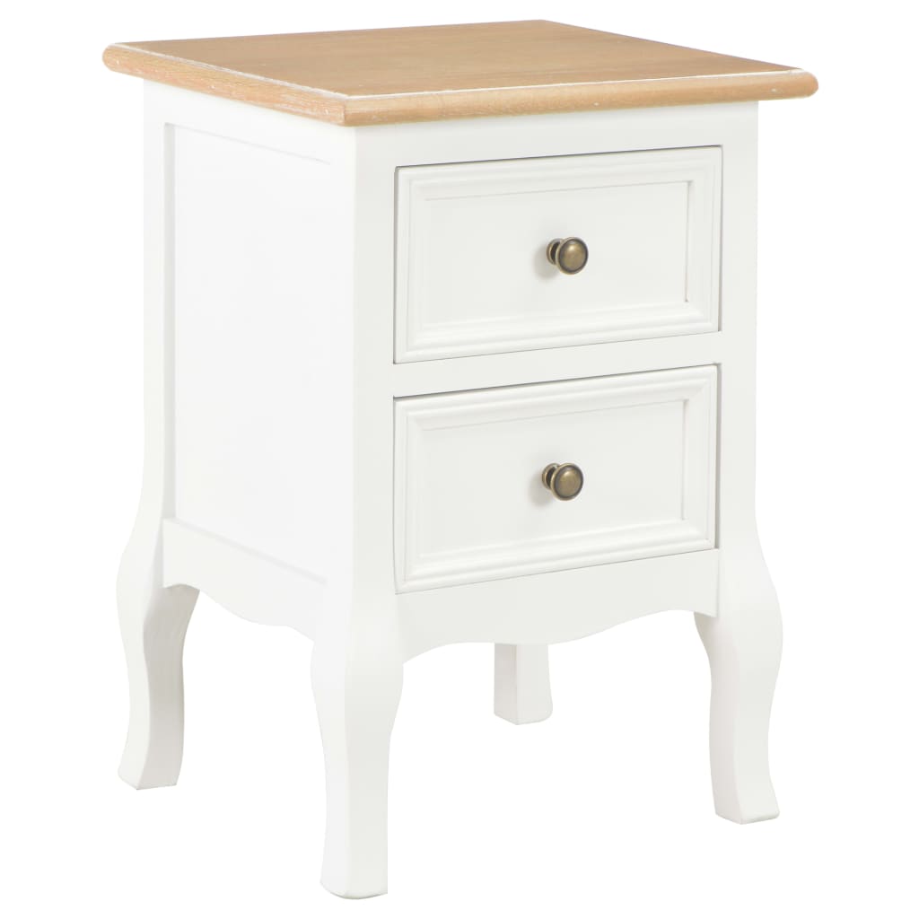 Comodini Bianchi 2 pz 35x30x49 cm in MDF | homemem39