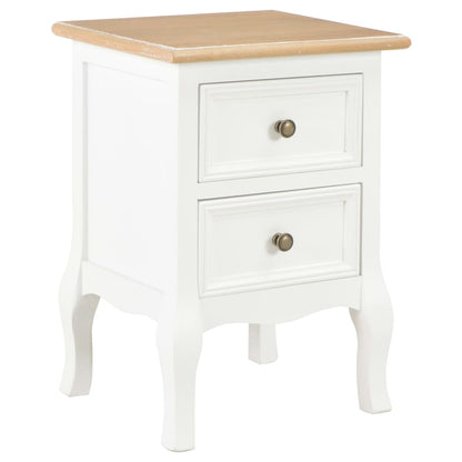 Comodini Bianchi 2 pz 35x30x49 cm in MDF | homemem39