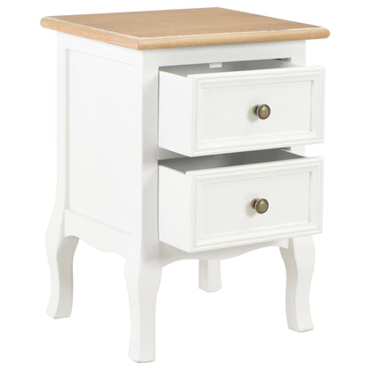 Comodini Bianchi 2 pz 35x30x49 cm in MDF | homemem39