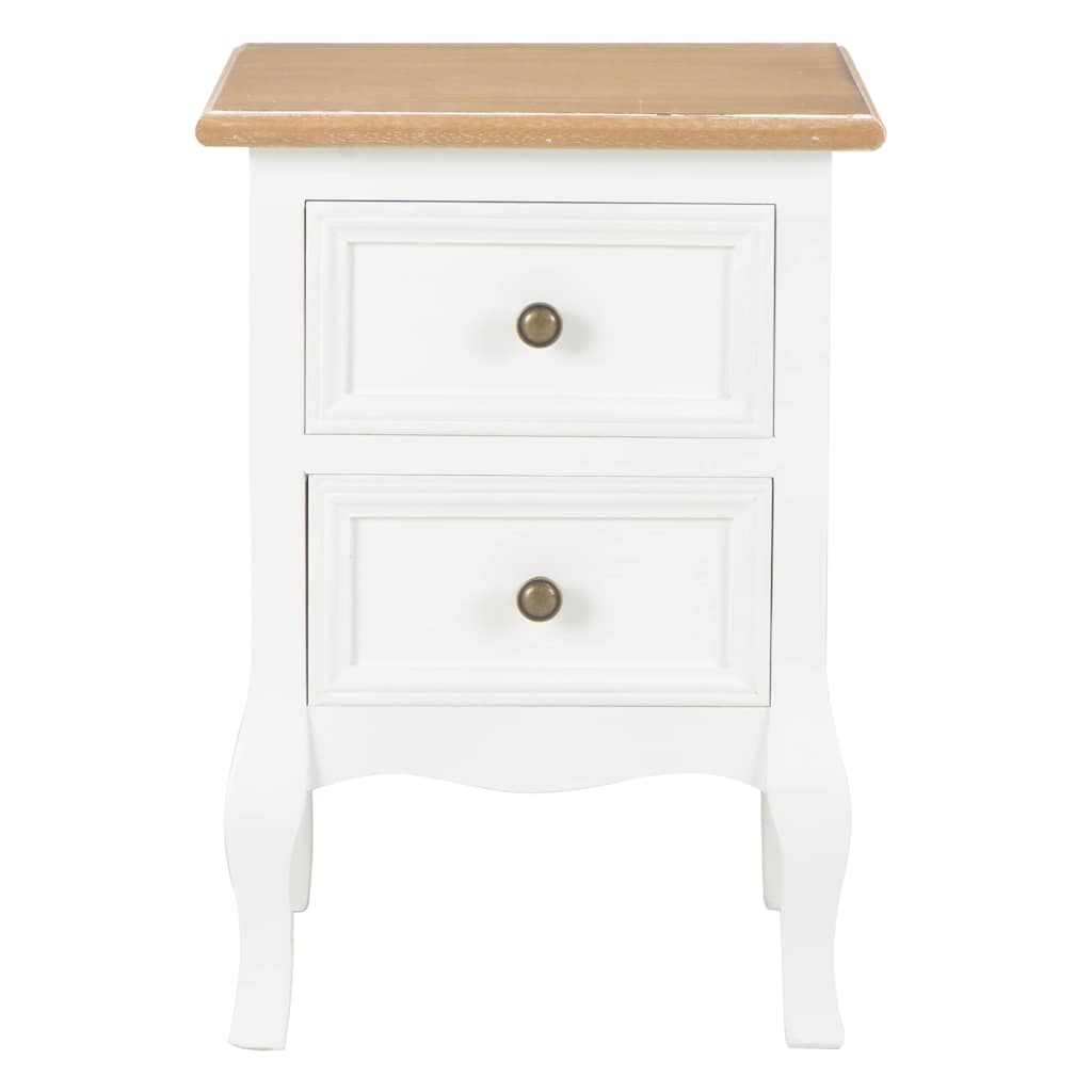 Comodini Bianchi 2 pz 35x30x49 cm in MDF