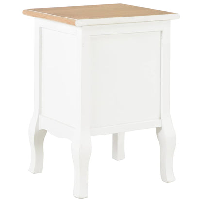 Comodini Bianchi 2 pz 35x30x49 cm in MDF