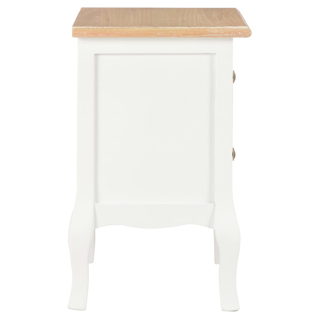 Comodini Bianchi 2 pz 35x30x49 cm in MDF | homemem39