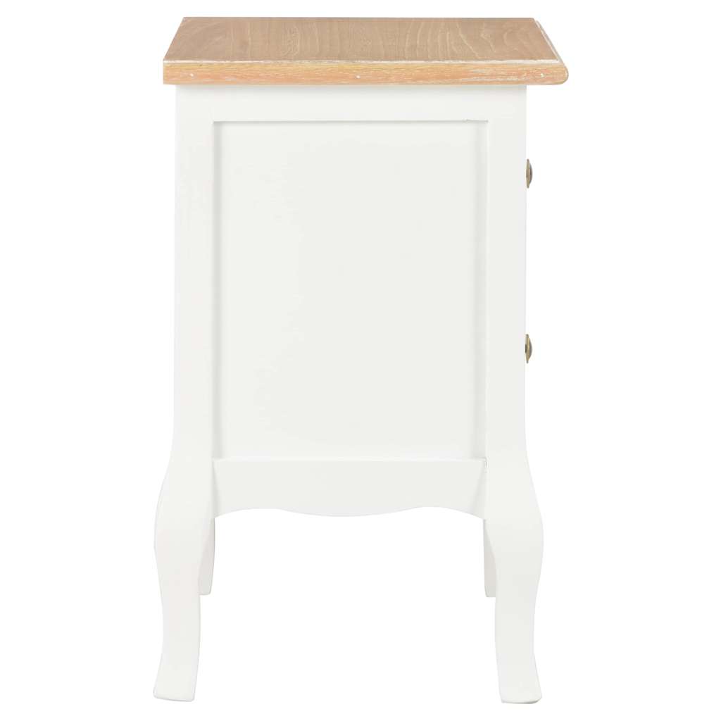 Comodini Bianchi 2 pz 35x30x49 cm in MDF