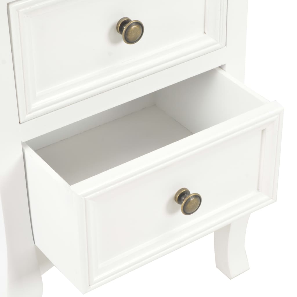 Comodini Bianchi 2 pz 35x30x49 cm in MDF | homemem39