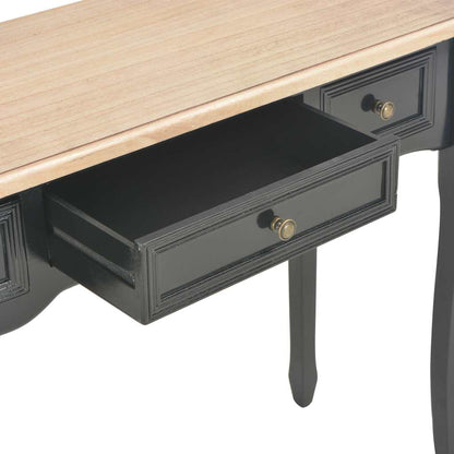 Tavolo Consolle da Trucco con 3 Cassetti Nero