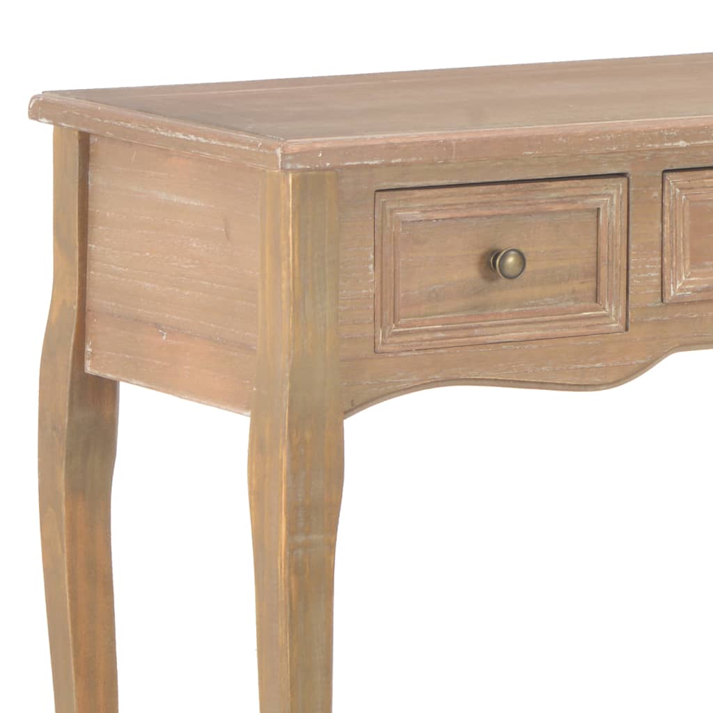 Tavolo Consolle da Trucco con 3 Cassetti Marrone - homemem39