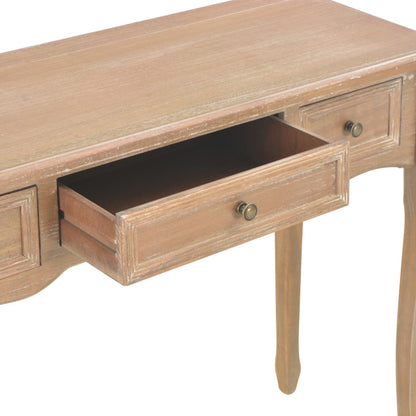 Tavolo Consolle da Trucco con 3 Cassetti Marrone - homemem39