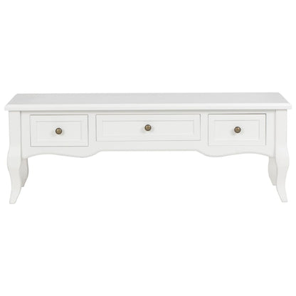 280048 vidaXL TV Cabinet White 100x35x35 cm Wooden