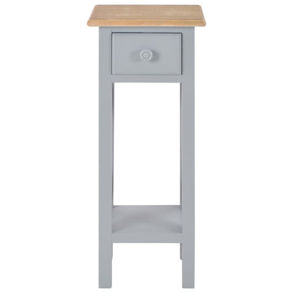 Tavolino Laterale Grigio 27x27x65,5 cm in Legno