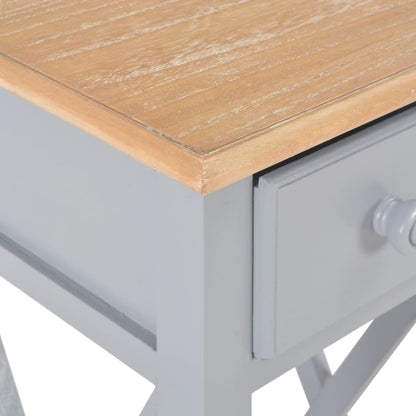 Tavolino Laterale Grigio 27x27x65,5 cm in Legno