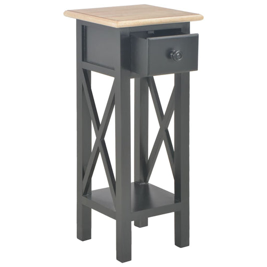 Tavolino Laterale Nero 27x27x65,5 cm in Legno | homemem39