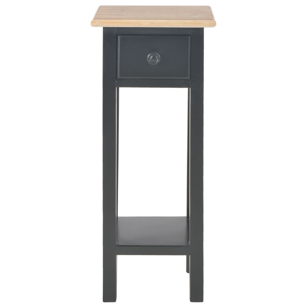 Tavolino Laterale Nero 27x27x65,5 cm in Legno - homemem39