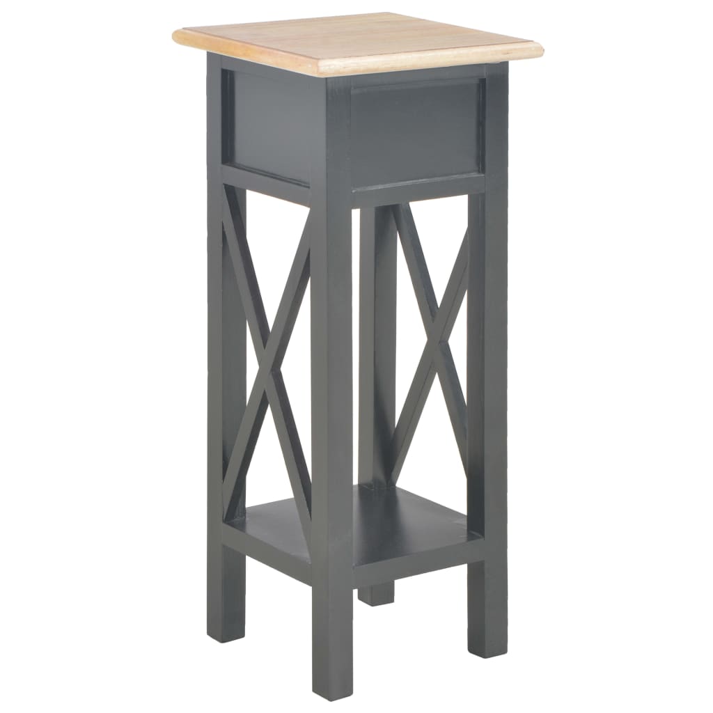Tavolino Laterale Nero 27x27x65,5 cm in Legno | homemem39