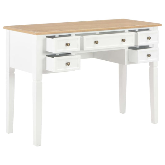 Scrivania Bianca 109,5x45x77,5 cm in Legno - homemem39