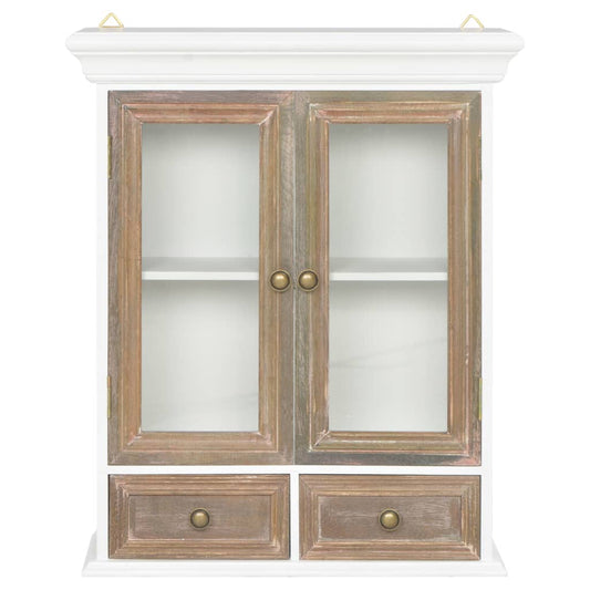 Armadietto a Muro Bianco 49x22x59 cm in Legno Multistrato - homemem39