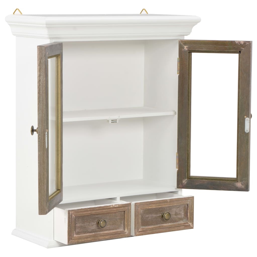 Armadietto a Muro Bianco 49x22x59 cm in Legno Multistrato - homemem39