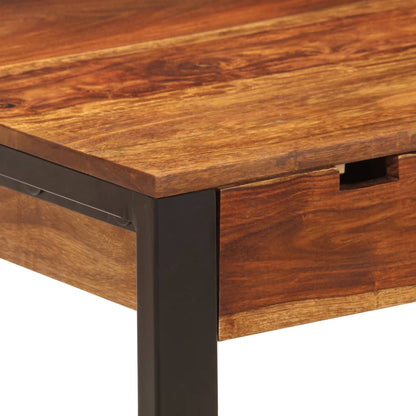Scrivania 110x55x78 cm Massello di Acacia e Acciaio | homemem39