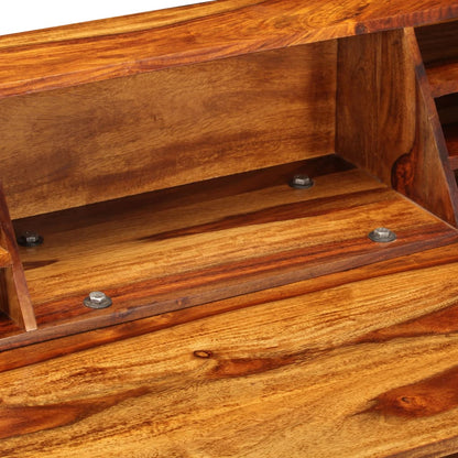 Scrivania 110x50x94 cm Massello di Acacia e Acciaio - homemem39